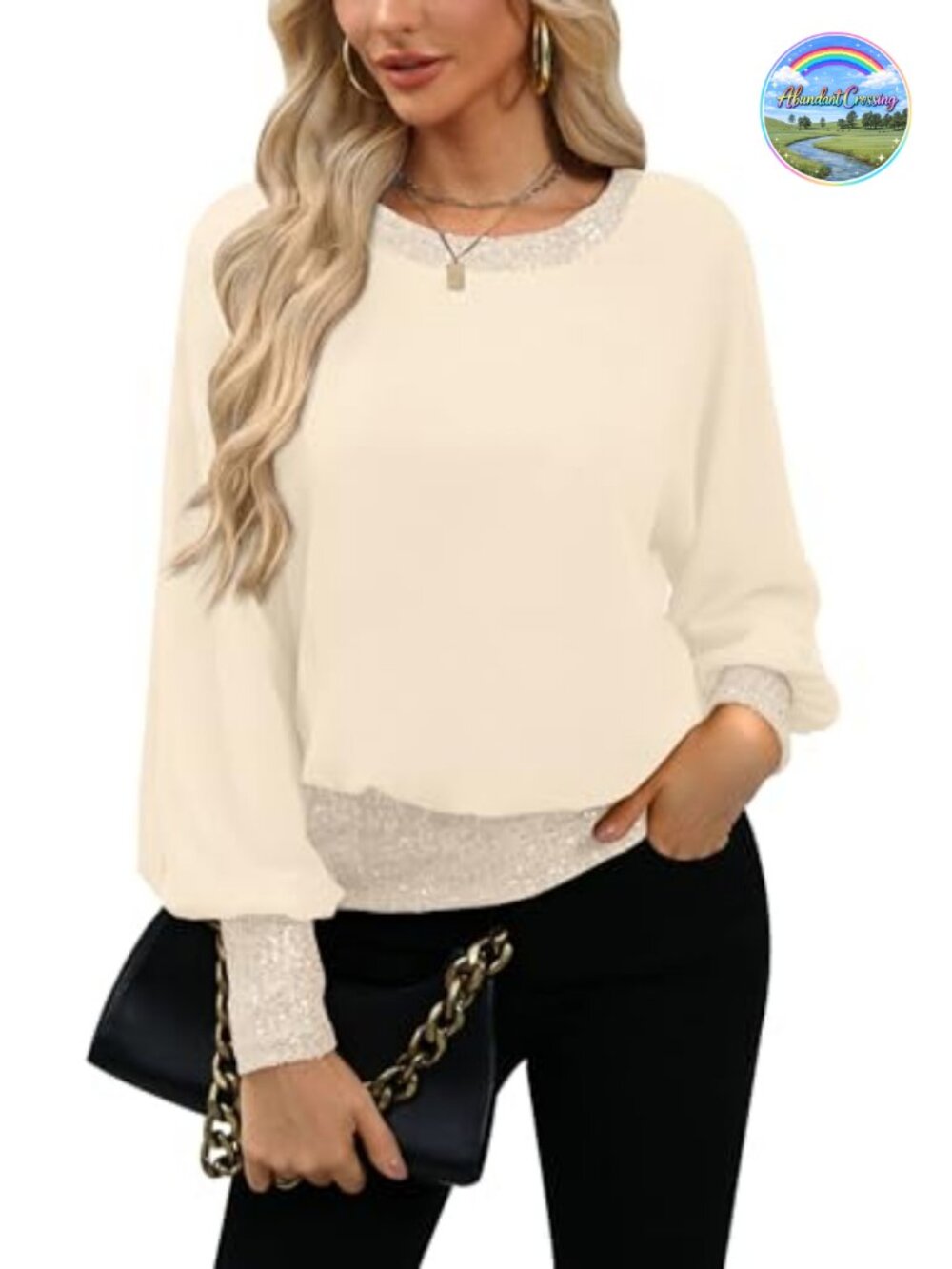 Women's Sequin Formal Wedding Tunic Top Cocktail Party Blouse